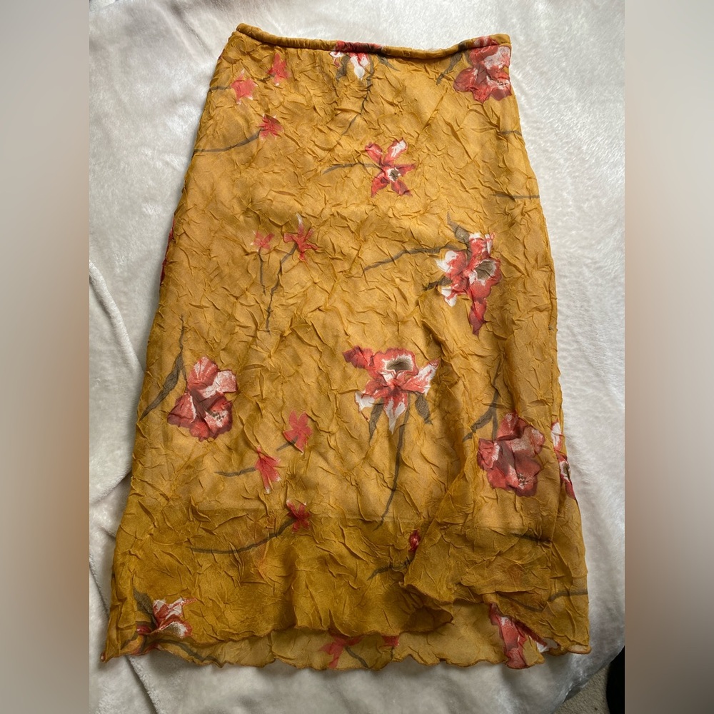 Vintage Floral Midi Skirt